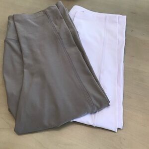 Vogo Athletica Capris, (2 pr); Lavender Capri & Brown Capri, Size L